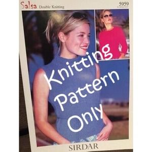 New Sirdar 5959 Salsa Ladies DK Double Knitting Sweater and Top Pattern